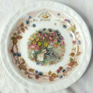 Royal Doulton Brambly Hedge AUTUMN 4 in PLATE Unusual Size EUC